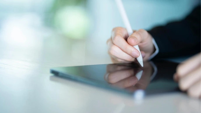 Qualification de la pesée sur tablette tactile avec un stylet