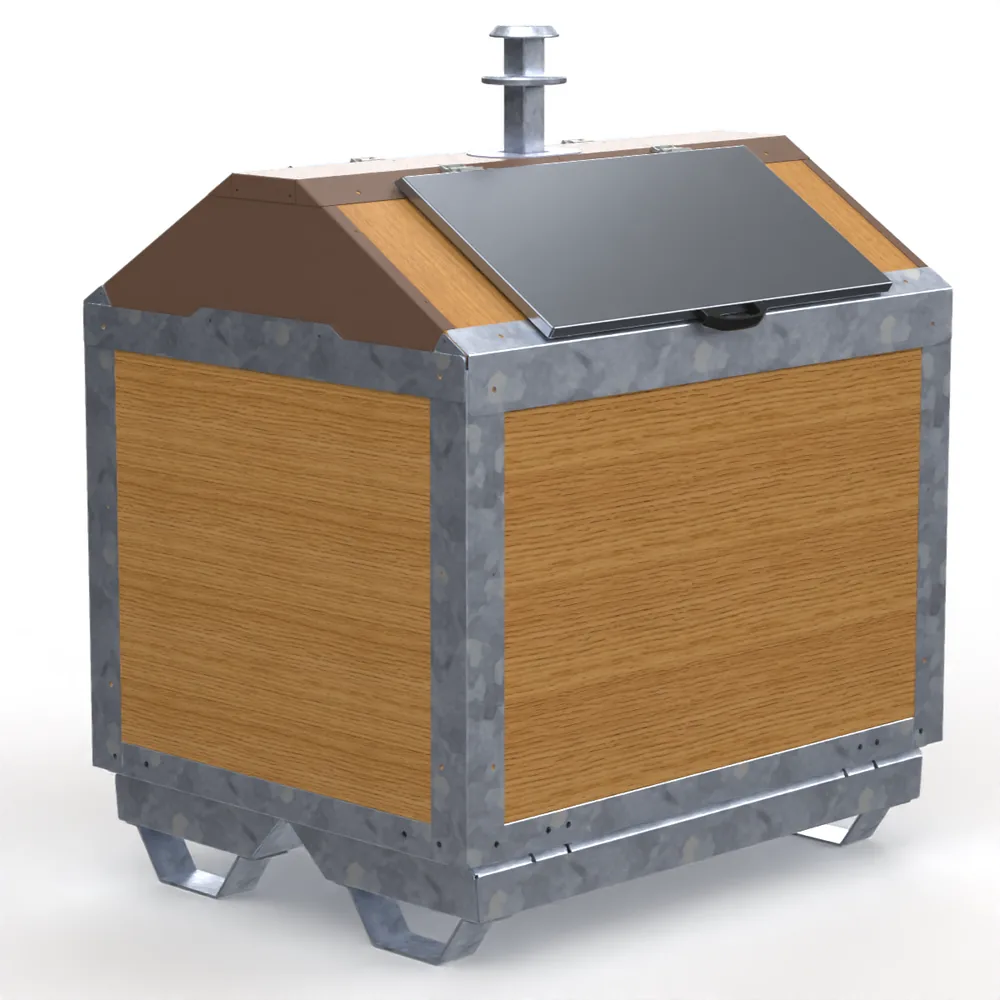 Composteur grutable Gaïa 850, finition bois