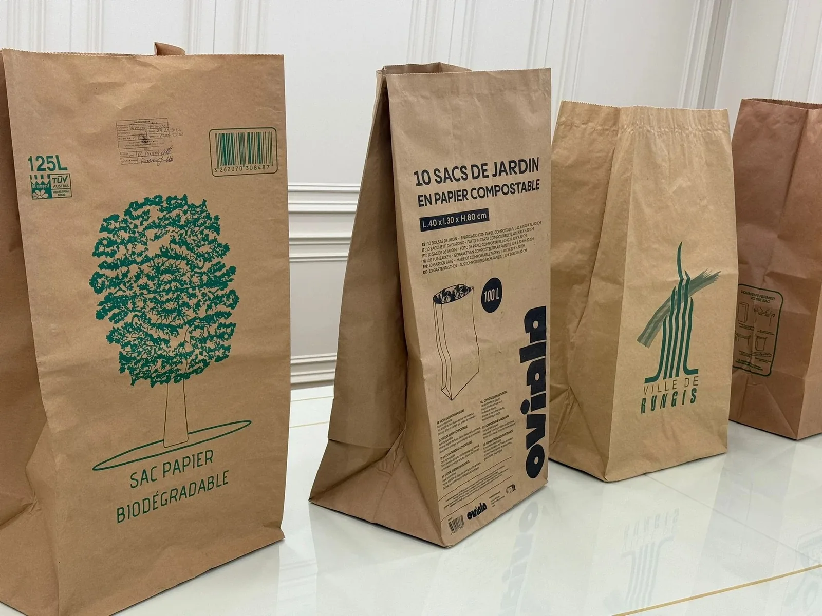 Sacs kraft papier biodégradables de 100 à 120 litres